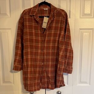 Pact 100% Organic Cotton Plaid Fireside Flannel NWT